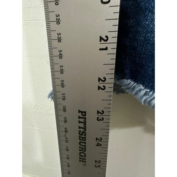 Soho New York & Company Womens Size 16 Blue Distressed Denim Bermuda Shorts - Picture 12 of 12